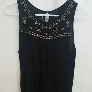 A. Byer Black Open Back Tank